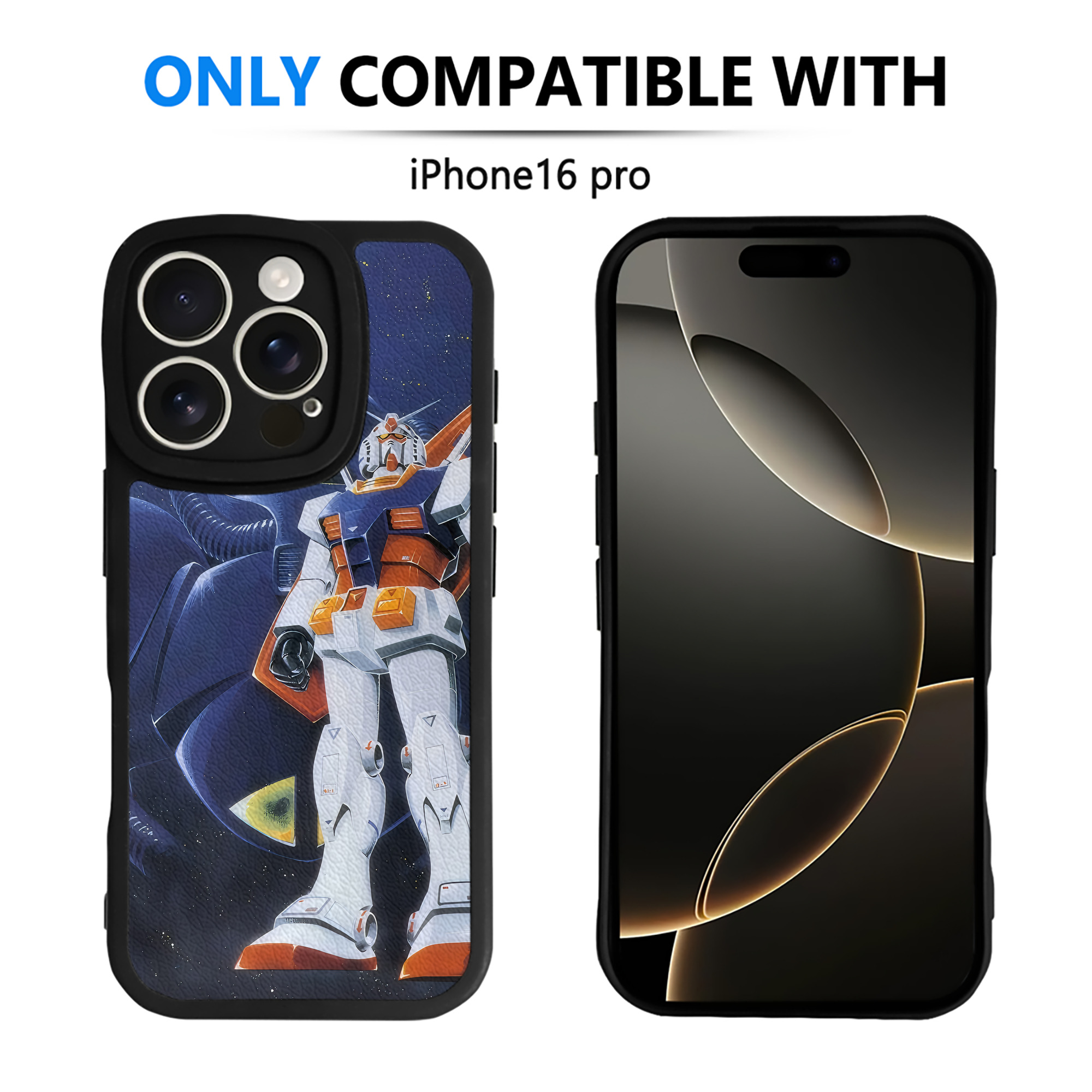 （画像用） 機動戦士ガンダム Mobile Suit Gundam 【iPhone 16シリーズ対応】シリコンスマホケース（レザー調） 材質：シリコン